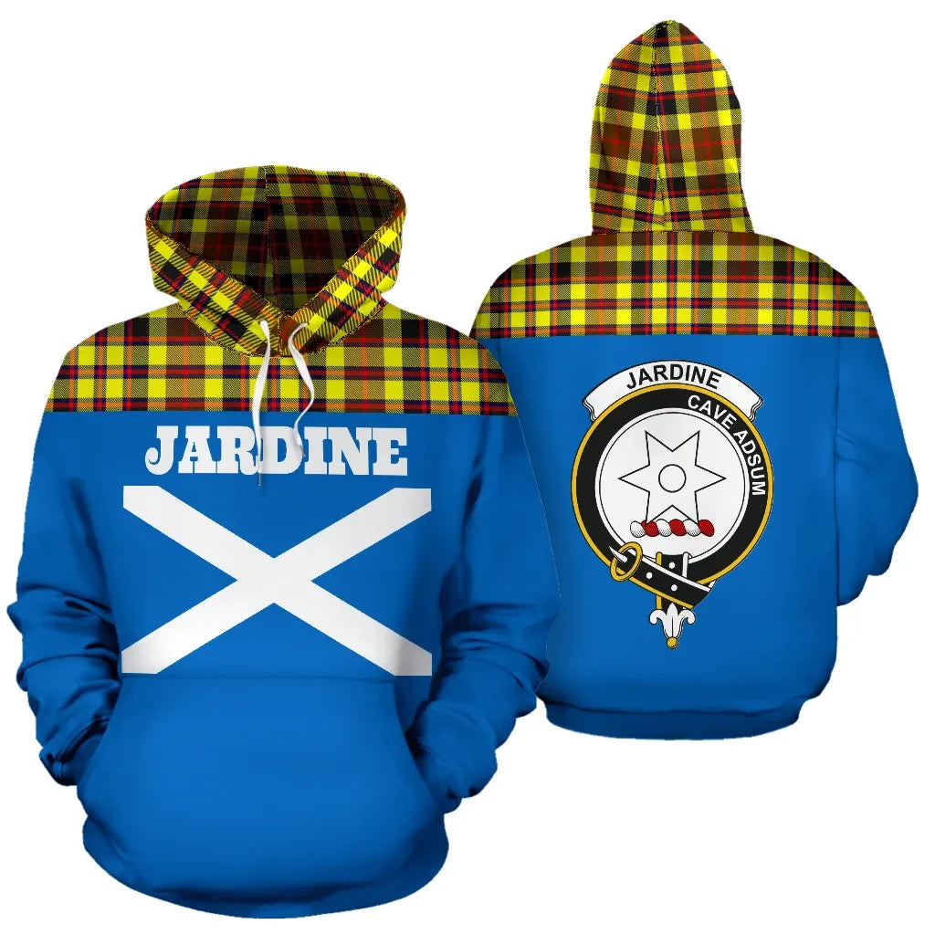 Printivon Tartan All Over Hoodie Jardine Clans