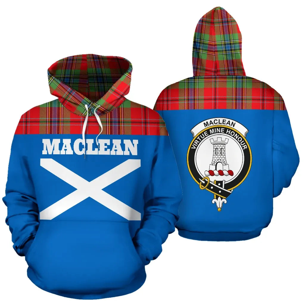 Printivon Tartan All Over Hoodie Maclean Clans