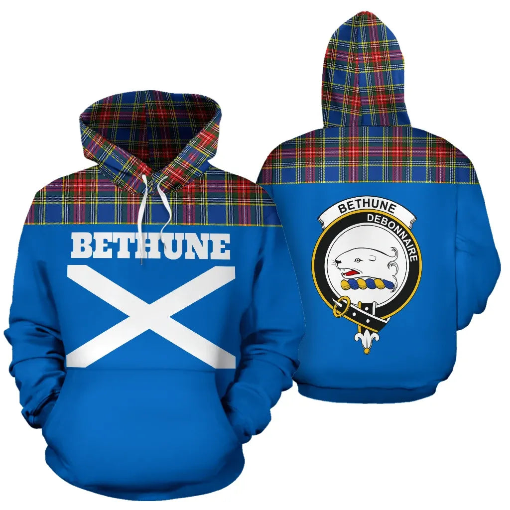 Printivon Tartan All Over Hoodie Bethune Clans