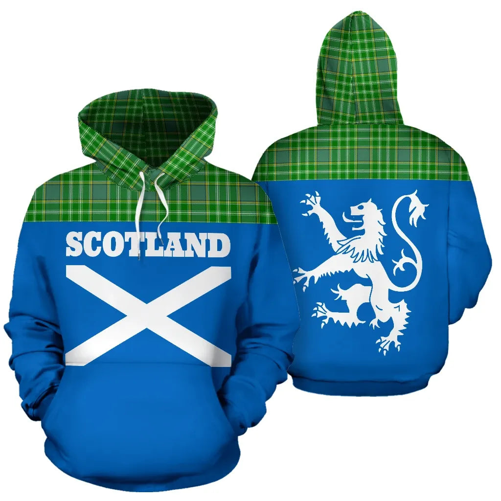 Printivon Tartan All Over Hoodie Lion Currie