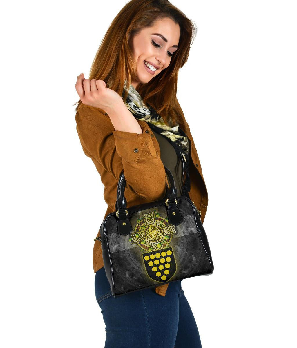 Cornwall Celtic Shoulder Handbag Cornwall Coat Of Arms With Celtic Cross