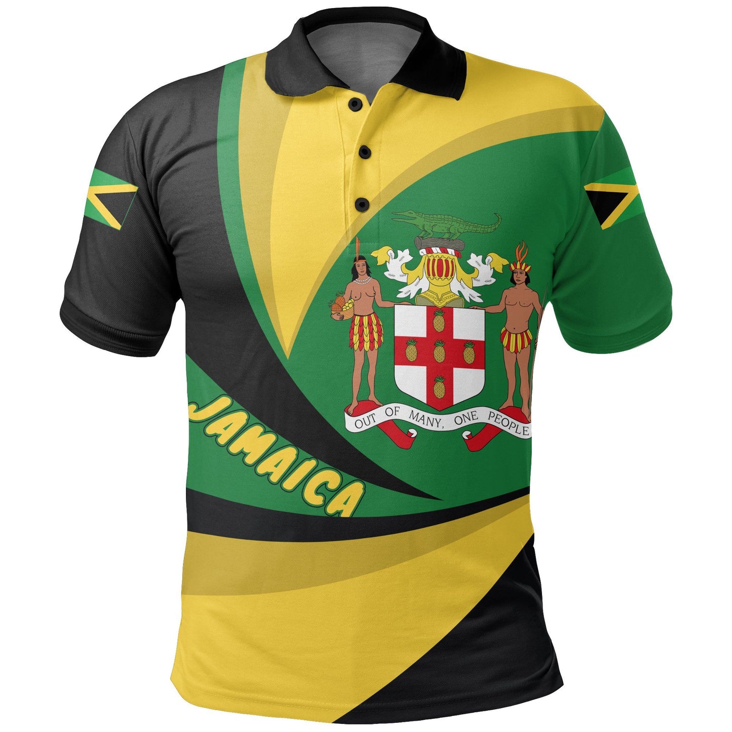 Shirt Jamaica Lion Coat Of Arms Polo Shirt Storm Style