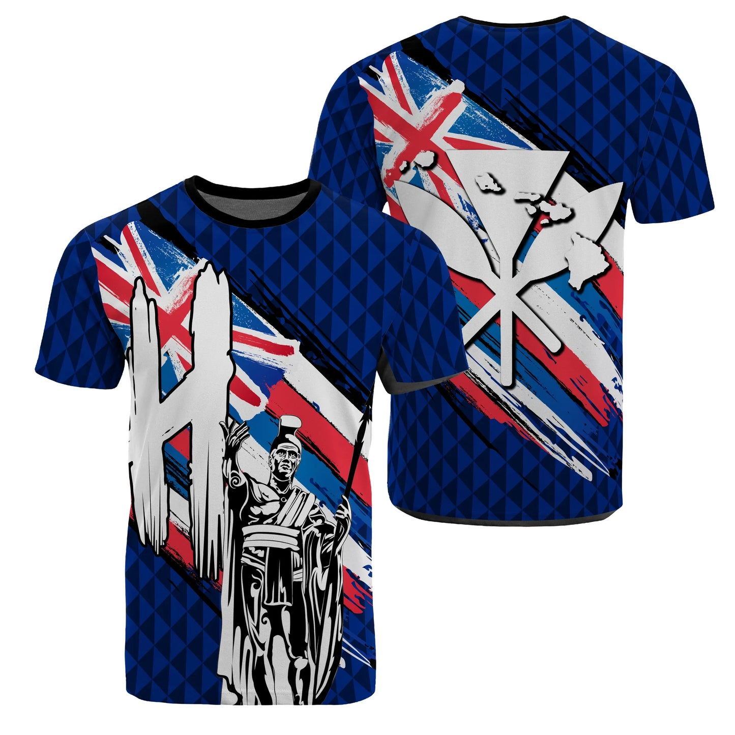 Polynesian Pride Tee - Hawaii King Flag Kanaka Map Polynesian T - Shirt - Won Style