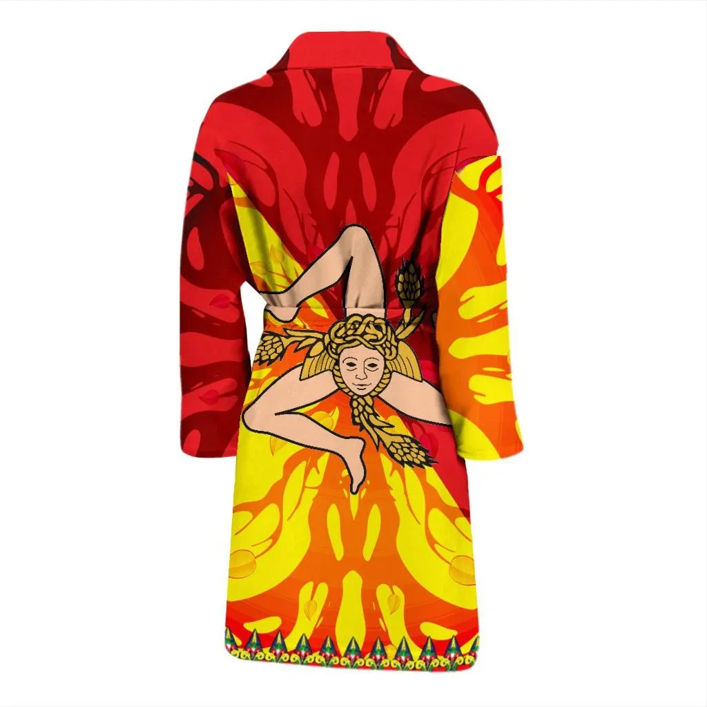 Sicily Bathrobes Sicily Flag With Celtic Tree of Life