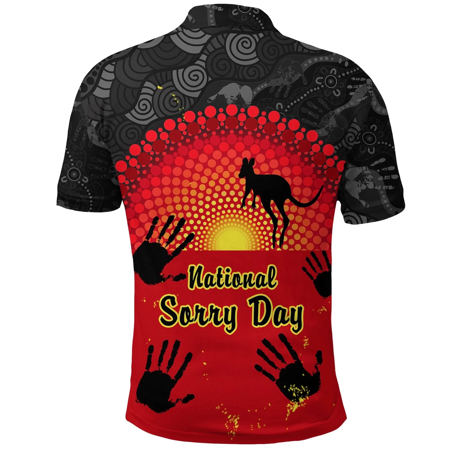 National Sorry Day Polo Shirt Version 02 Australian Aboriginal