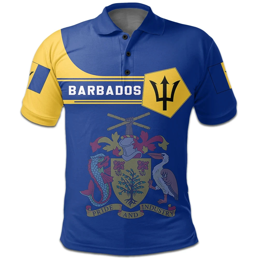 Barbados Coat Of Arms Polo Shirt Simple Style