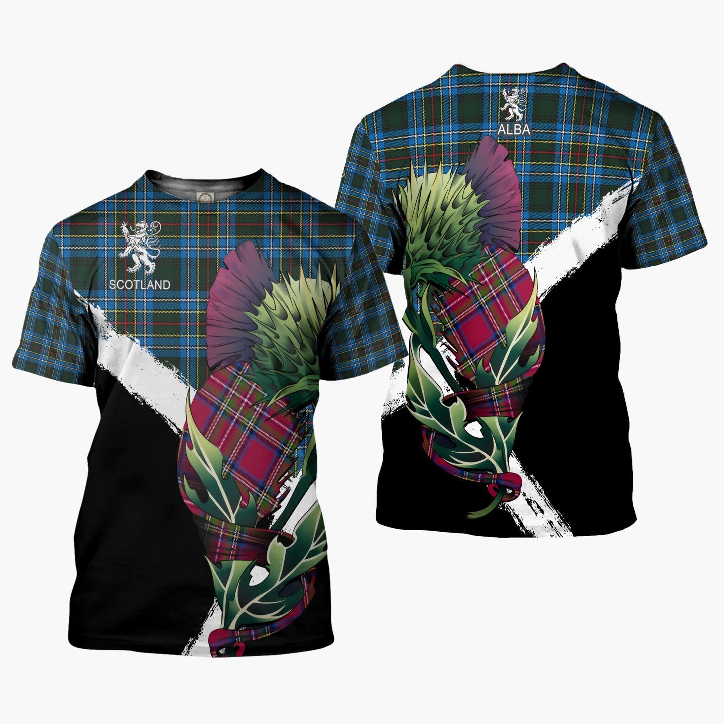 Printivon Cockburn Clan T Shirt Scottish Thistle Gift