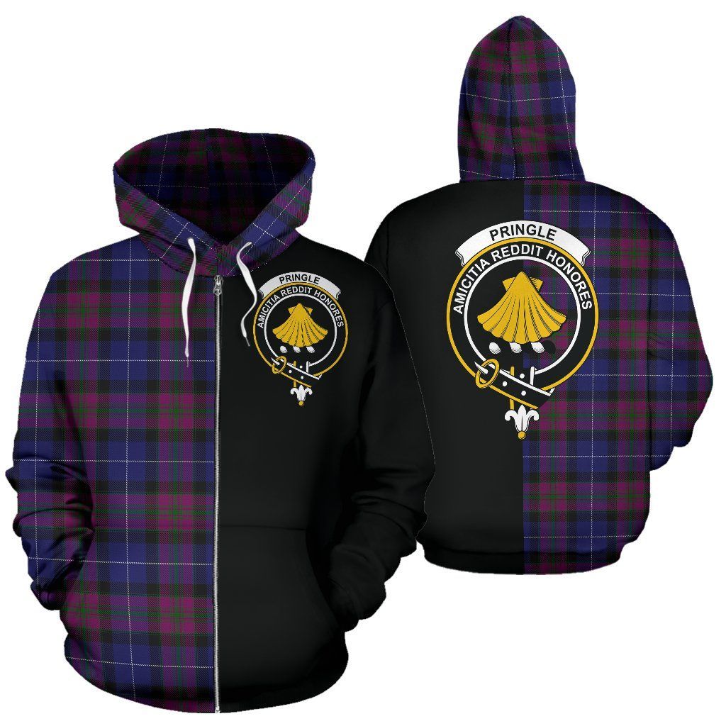 Printivon Custom Your Text Pride Of Scotland Tartan Hoodie Half Of Me