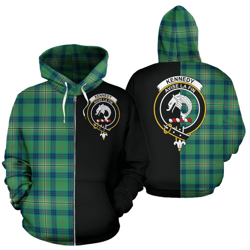 Printivon Custom Your Text Kennedy Ancient Tartan Hoodie Half Of Me