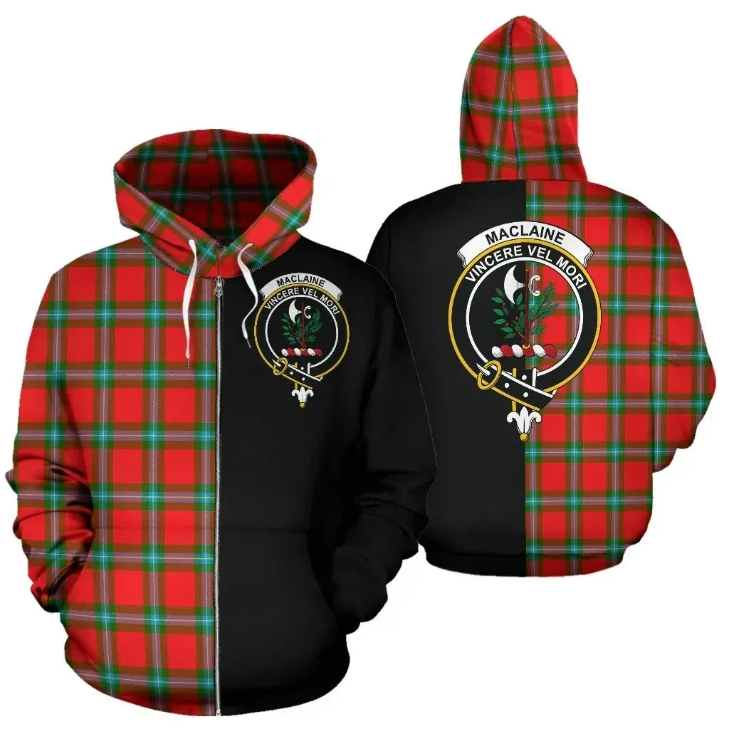 Printivon Custom Your Text Maclaine Of Loch Buie Tartan Hoodie Half Of Me