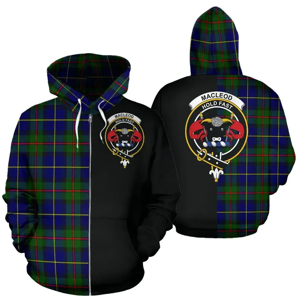 Printivon Custom Your Text Macleod Of Harris Modern Tartan Hoodie Half Of Me