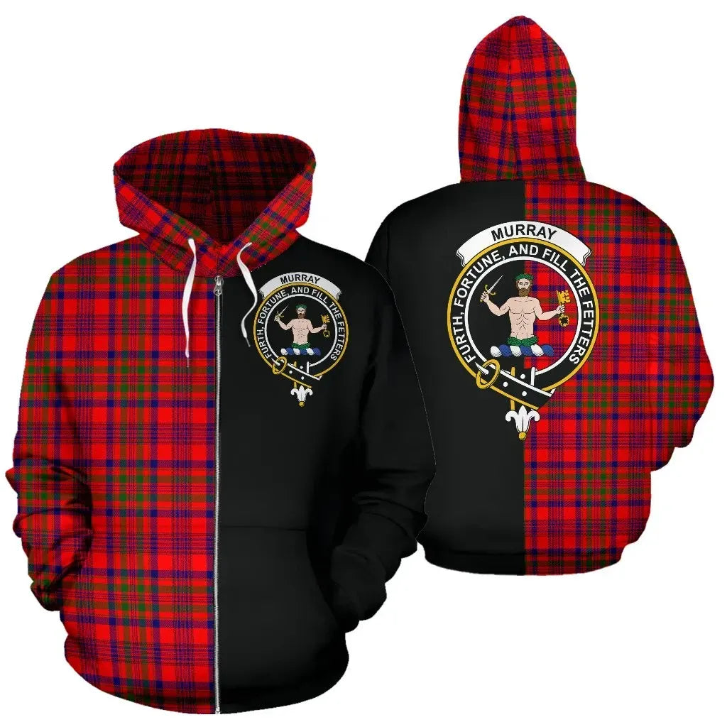 Printivon Custom Your Text Murray Of Tulloch Modern Tartan Hoodie Half Of Me