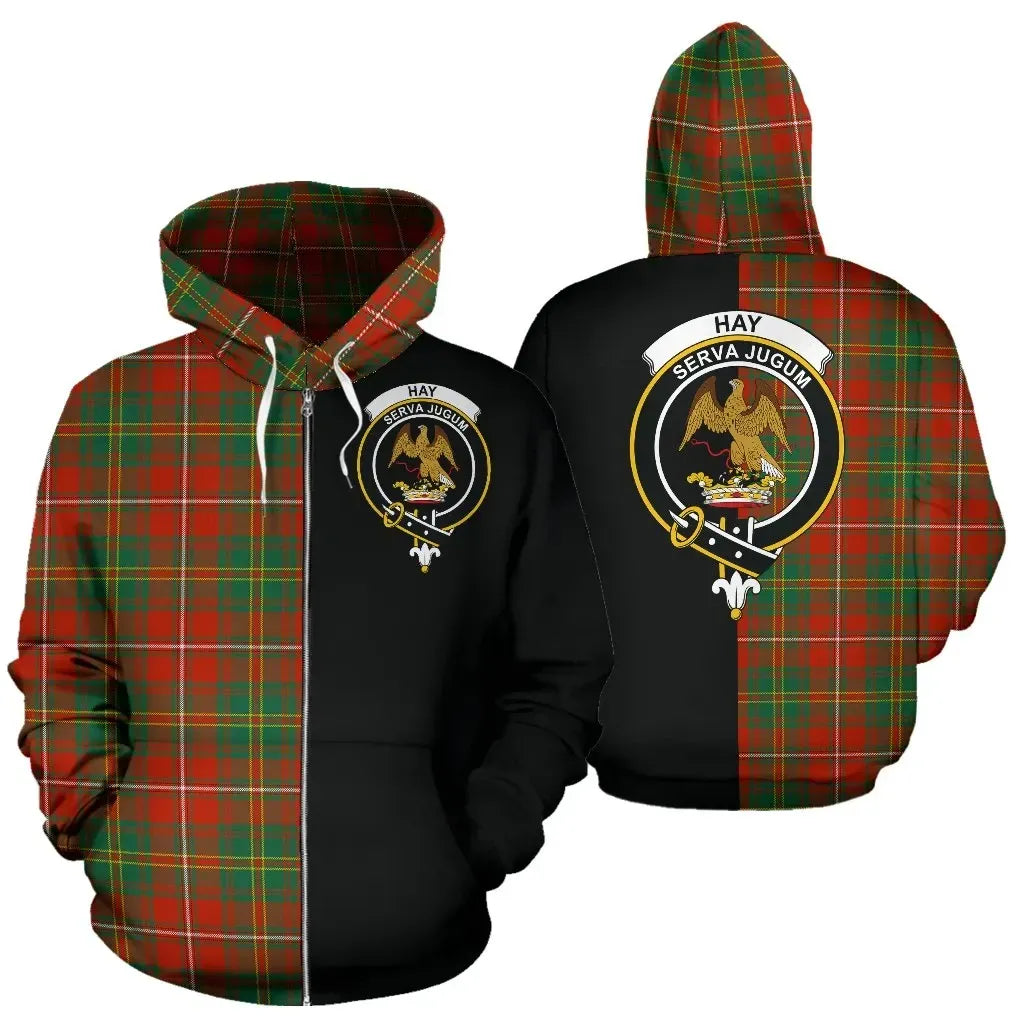Printivon Custom Your Text Hay Ancient Tartan Hoodie Half Of Me