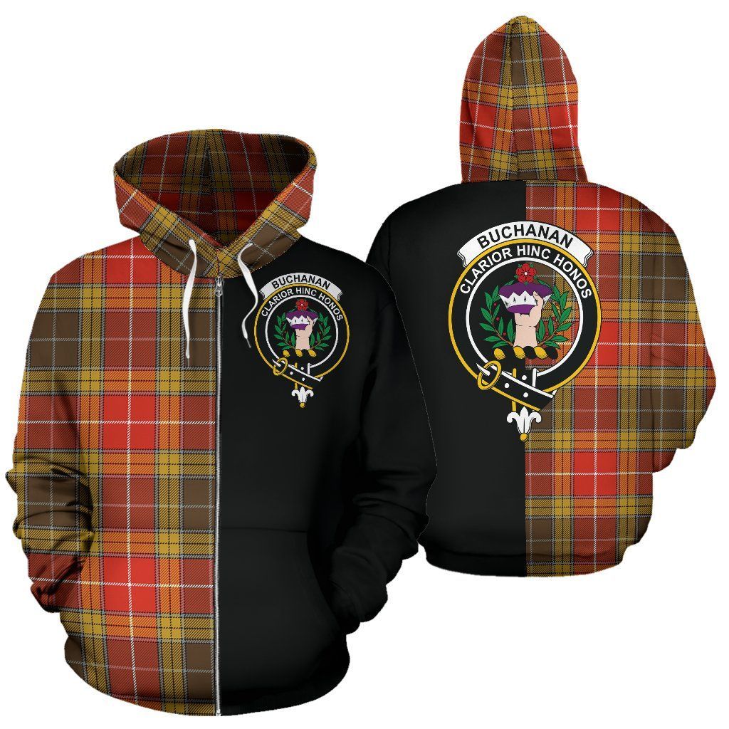 Printivon Custom Your Text Buchanan Old Set Weathered Tartan Hoodie Half Of Me
