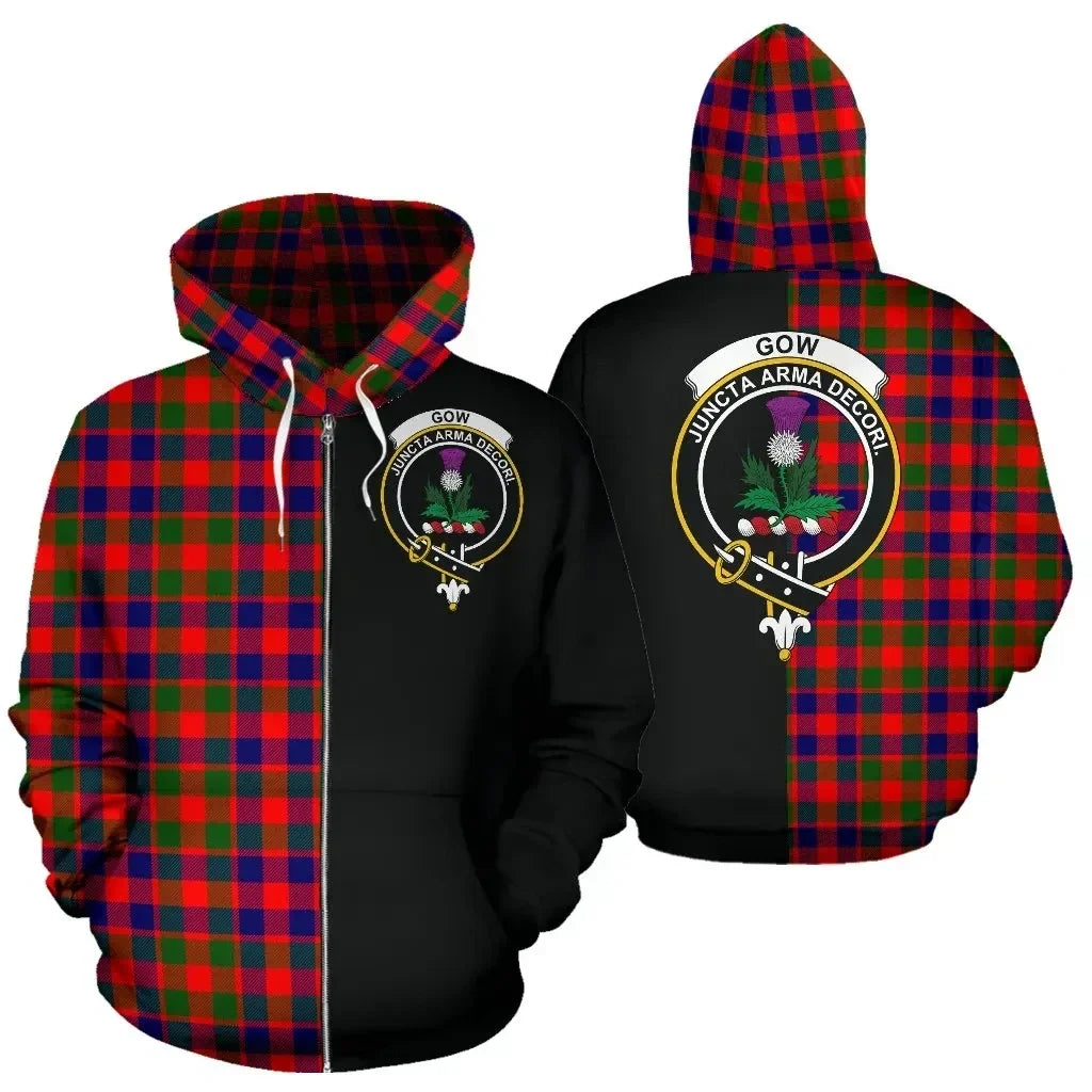 Printivon Custom Your Text Gow Modern Tartan Hoodie Half Of Me