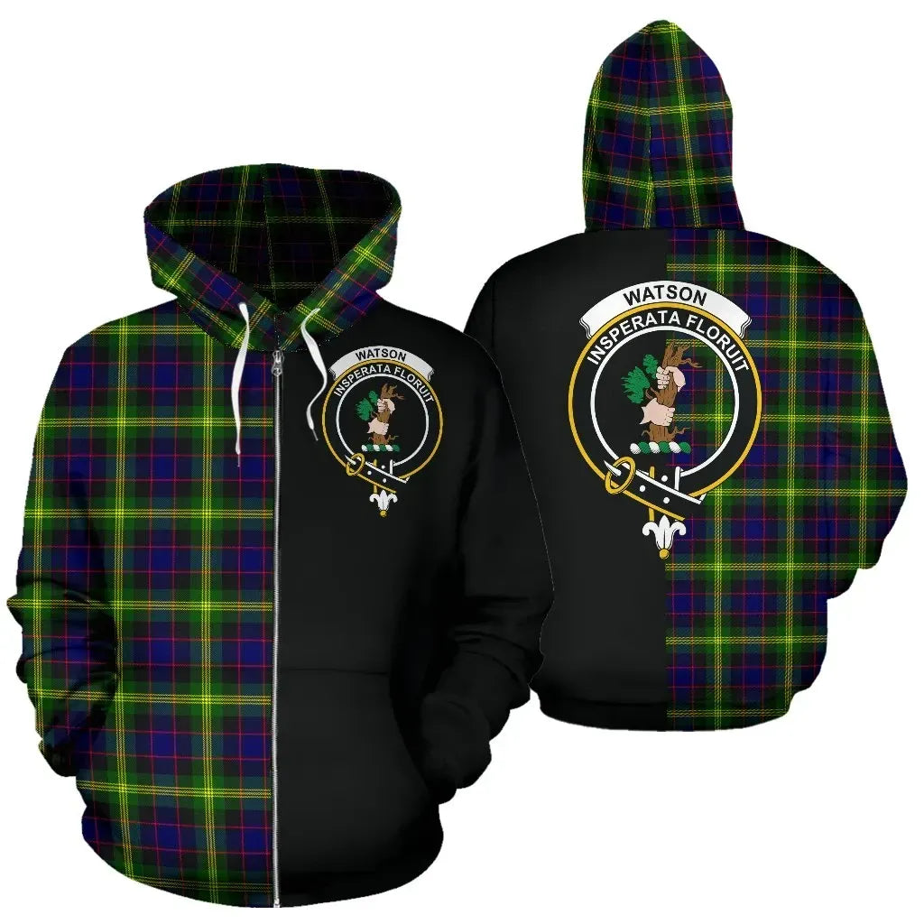 Printivon Custom Your Text Watson Modern Tartan Hoodie Half Of Me