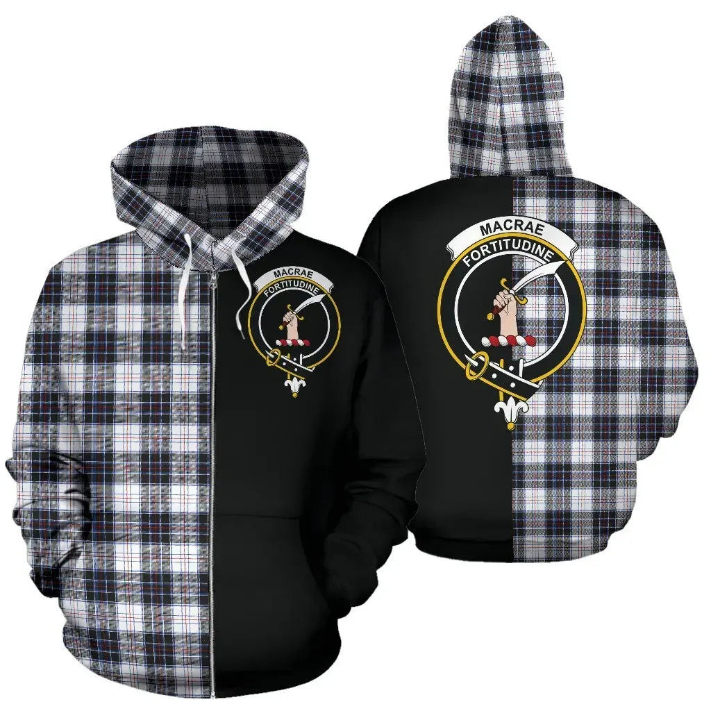 Printivon Custom Your Text Macrae Dress Modern Tartan Hoodie Half Of Me