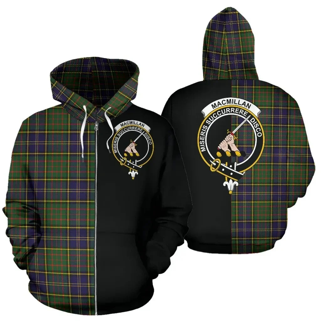 Printivon Custom Your Text Macmillan Hunting Modern Tartan Hoodie Half Of Me