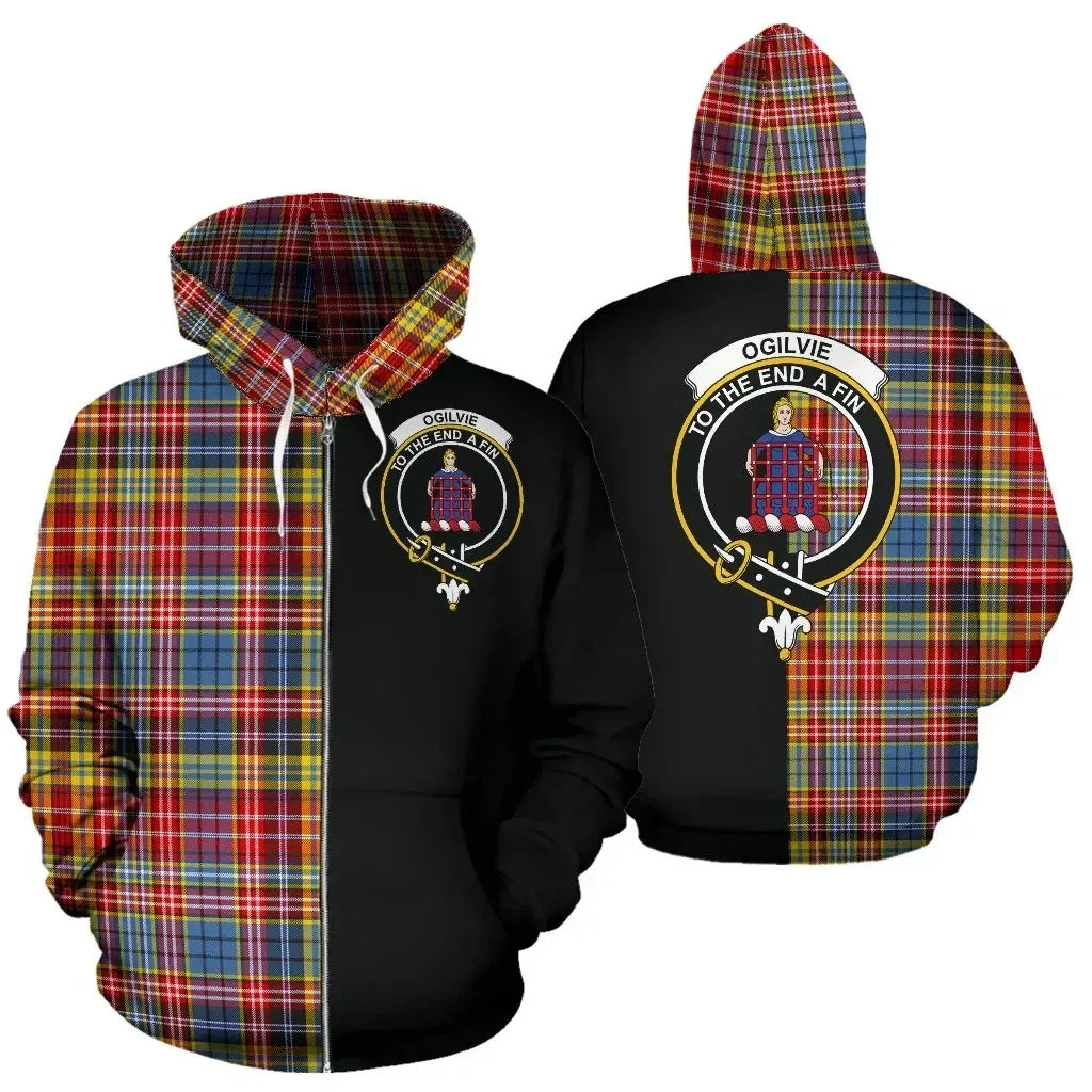 Printivon Custom Your Text Ogilvie Of Airlie Ancient Tartan Hoodie Half Of Me
