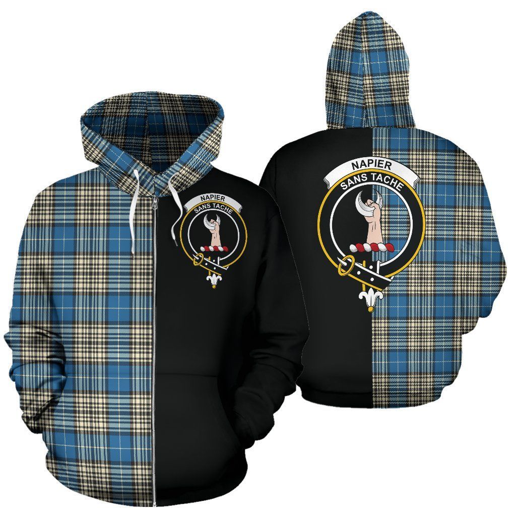 Printivon Custom Your Text Napier Ancient Tartan Hoodie Half Of Me