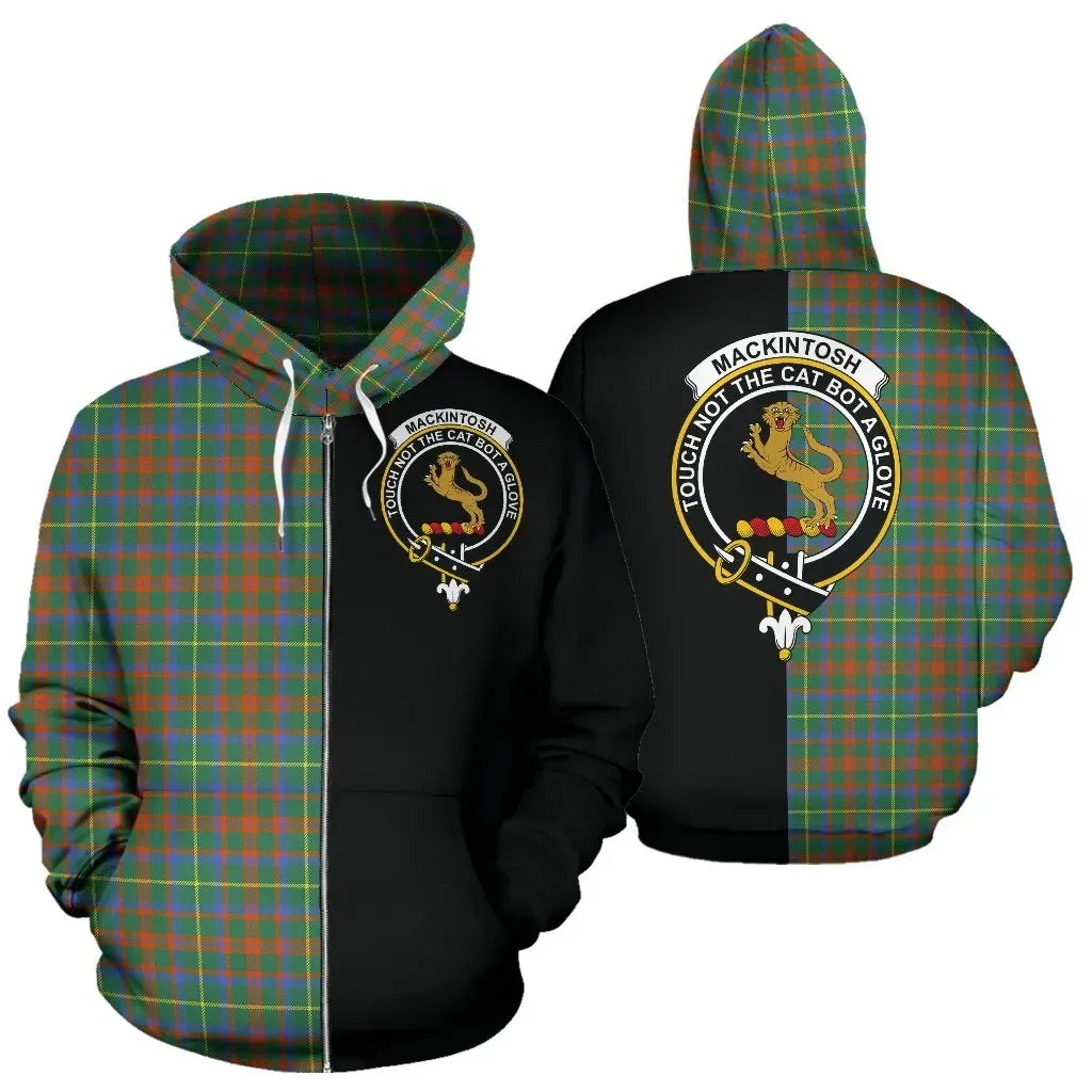 Printivon Custom Your Text Mackintosh Hunting Ancient Tartan Hoodie Half Of Me