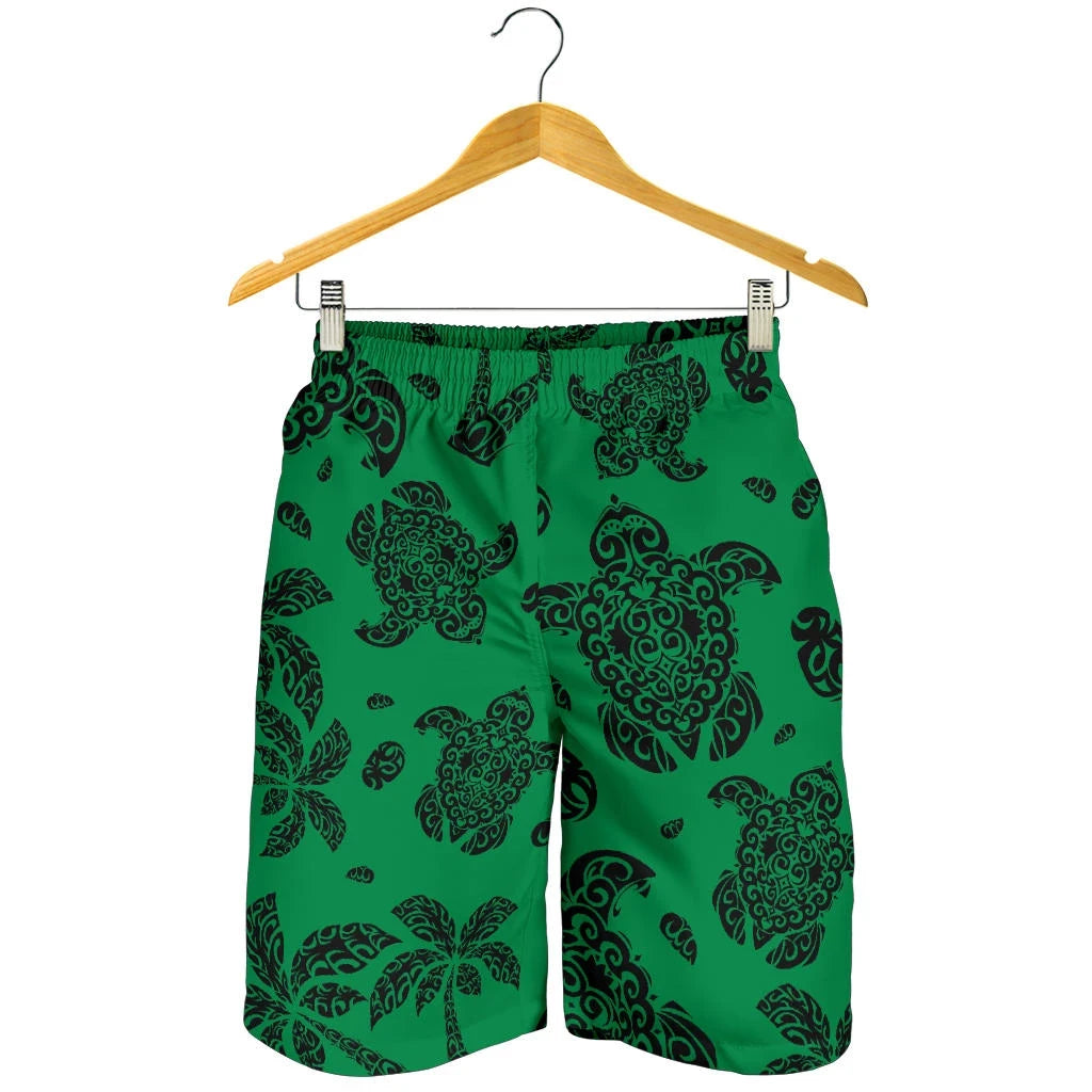 Hawaii Shorts Tribal Turtle Palm Tree All Over Print Men's Shorts
