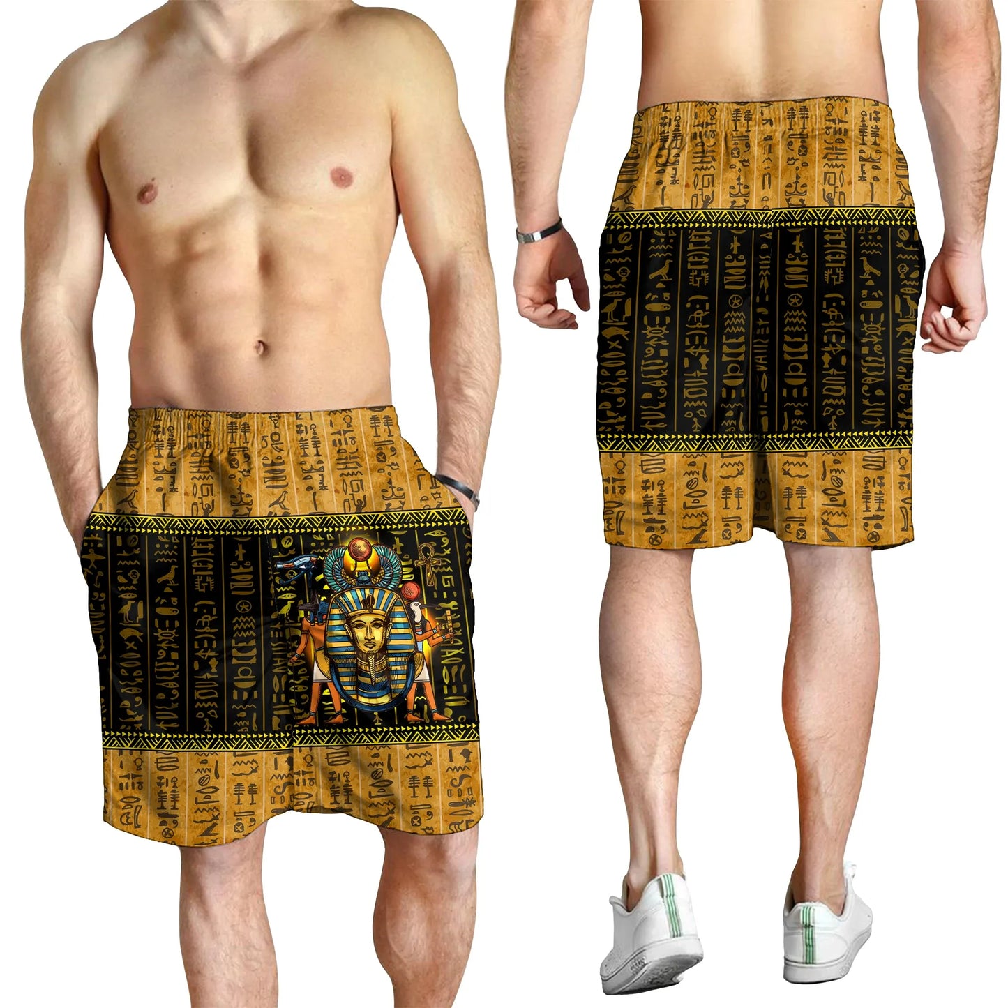African Men's Shorts Mysteries Of Ancient Egypt