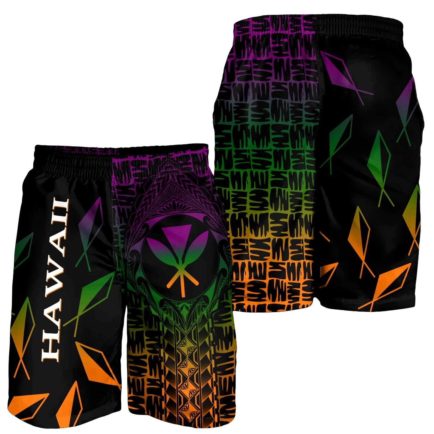 Hawaii Men's Shorts Kanaka Maoli Rocket Style 8