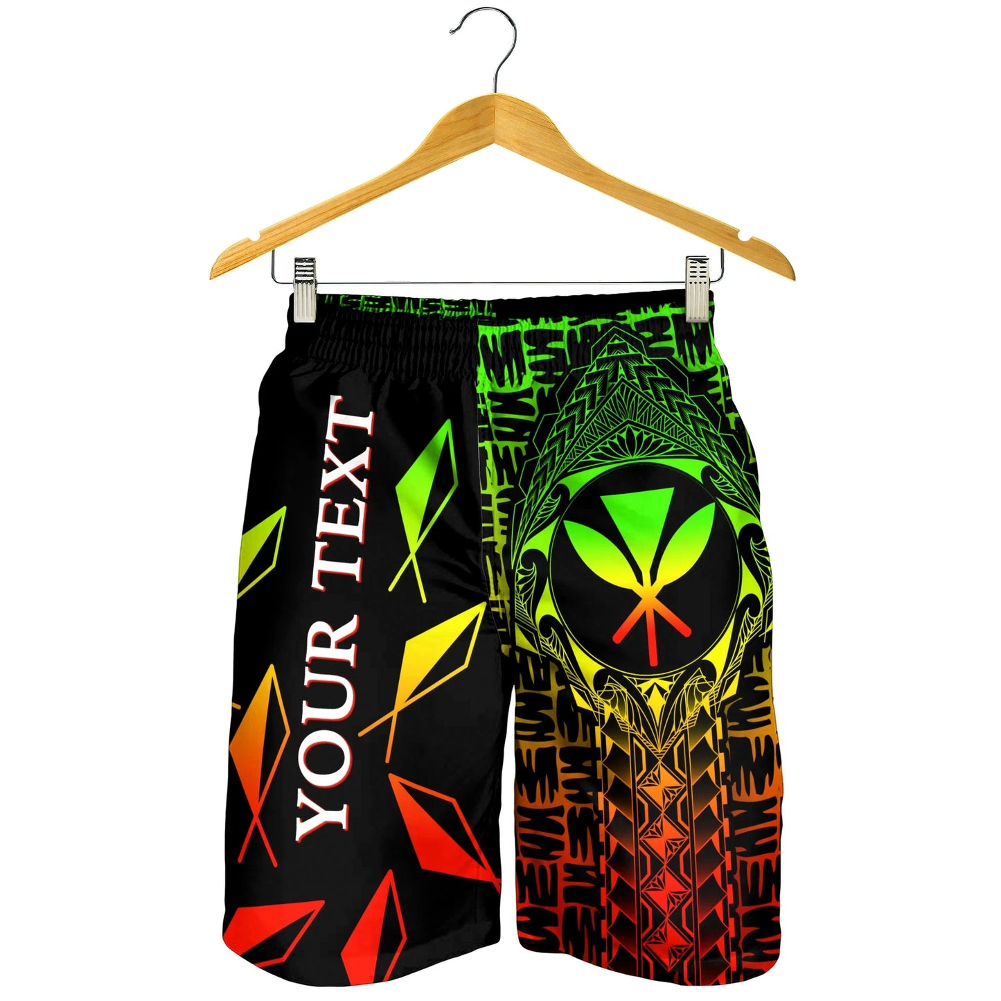 Hawaii Custom Personalised Men's Shorts Kanaka Maoli Rocket Style Reggae 8