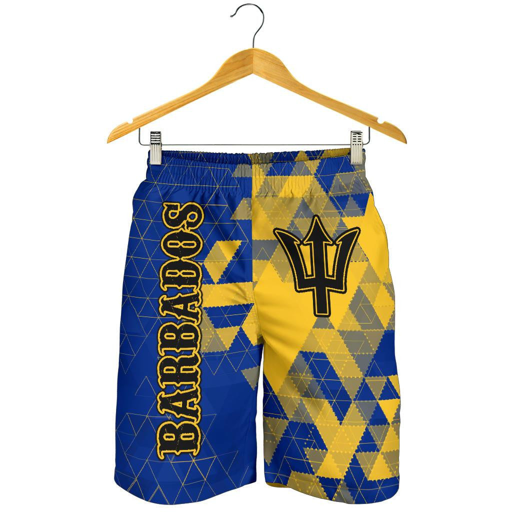 Barbados Men's Short National Flag Polygon Style