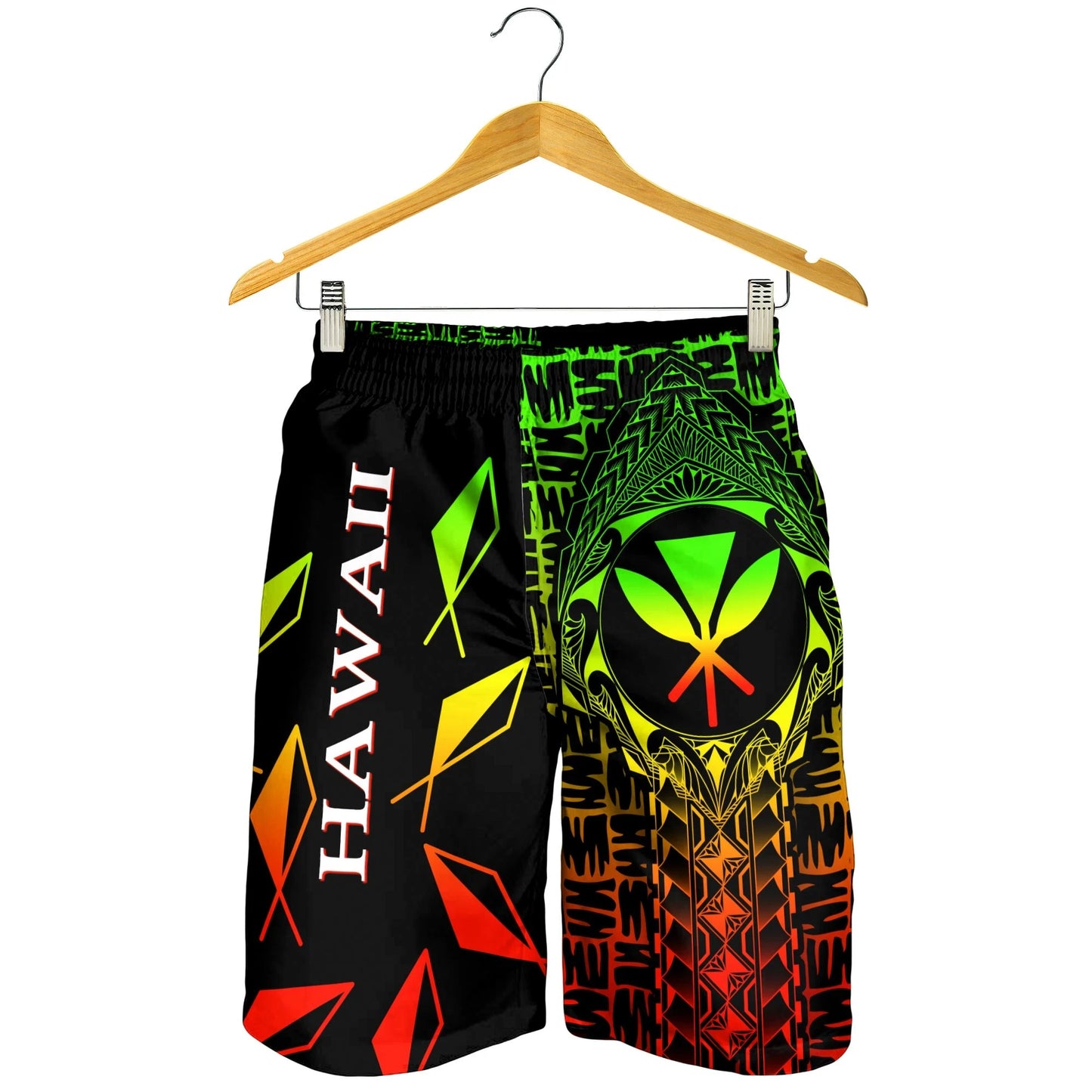 Hawaii Men Shorts Kanaka Maoli Rocket Style Reggae 8