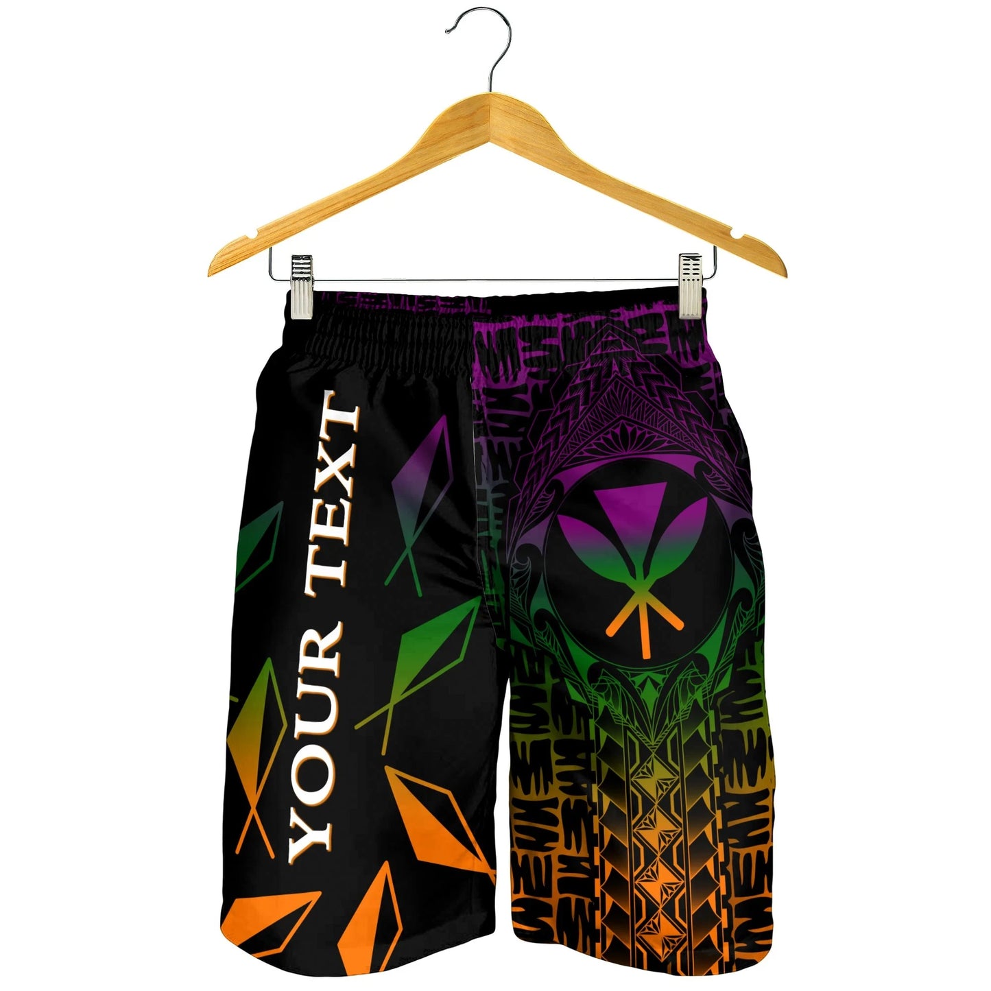 Hawaii Custom Personalised Men's Shorts Kanaka Maoli Rocket Style 8