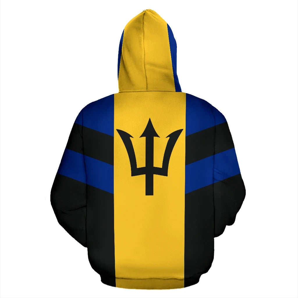 Barbados Hoodie Barbados Flag Unisex Zip Hoodie