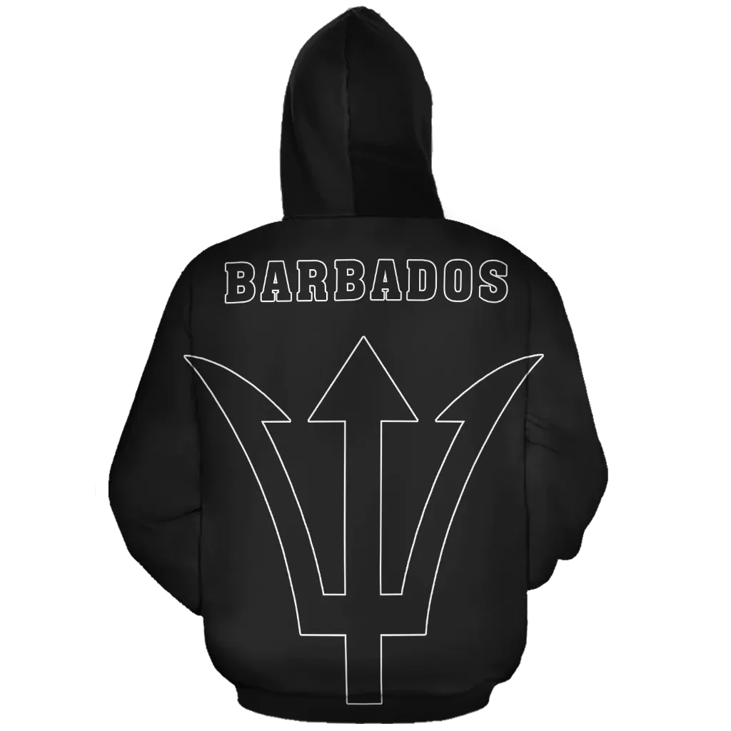 Barbados In Me All Over Hoodie Black