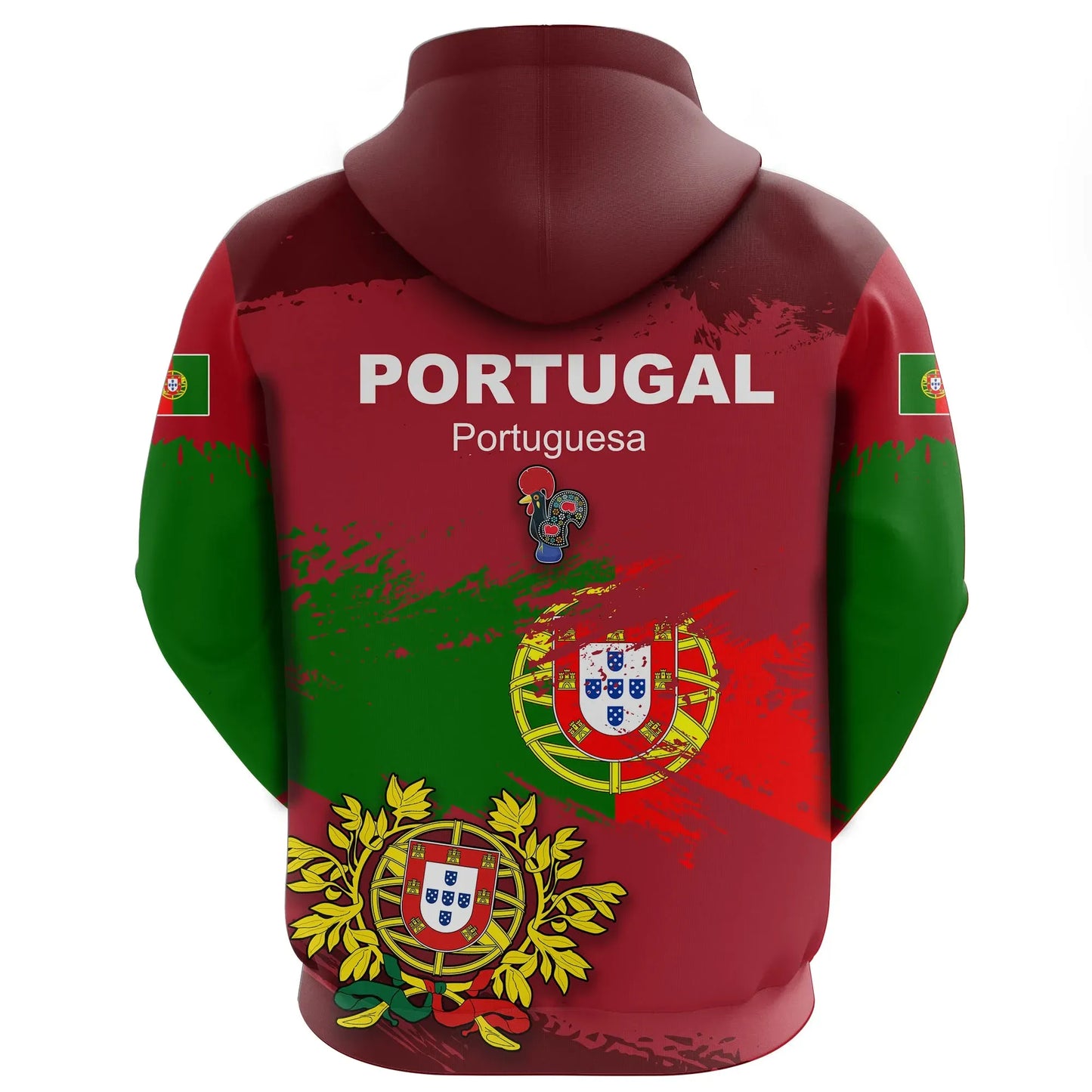 Portugal Hoodie Portugal Flag Brush