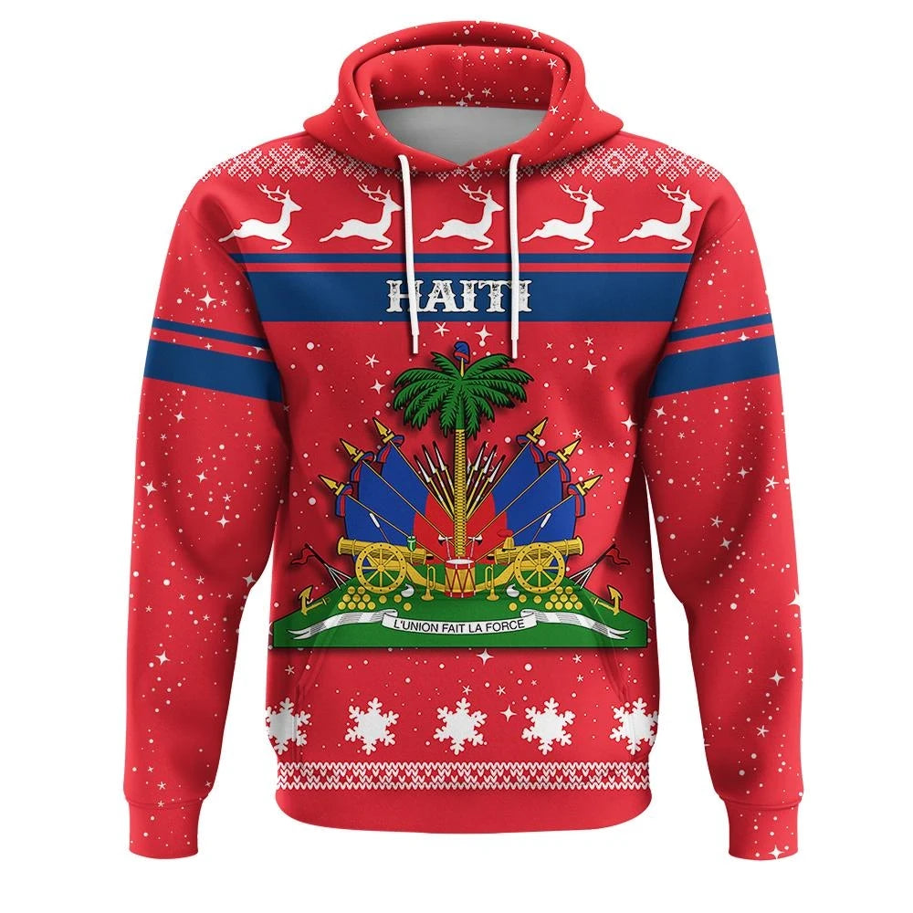 Christmas Haiti Coat Of Arms Hoodie