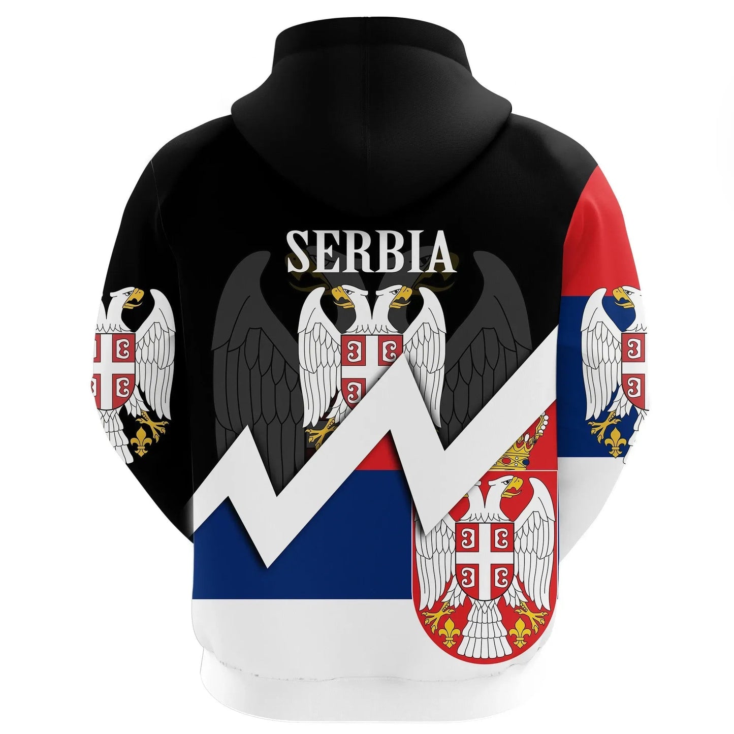 Serbia Hoodie Original Flag Serbian Eagle