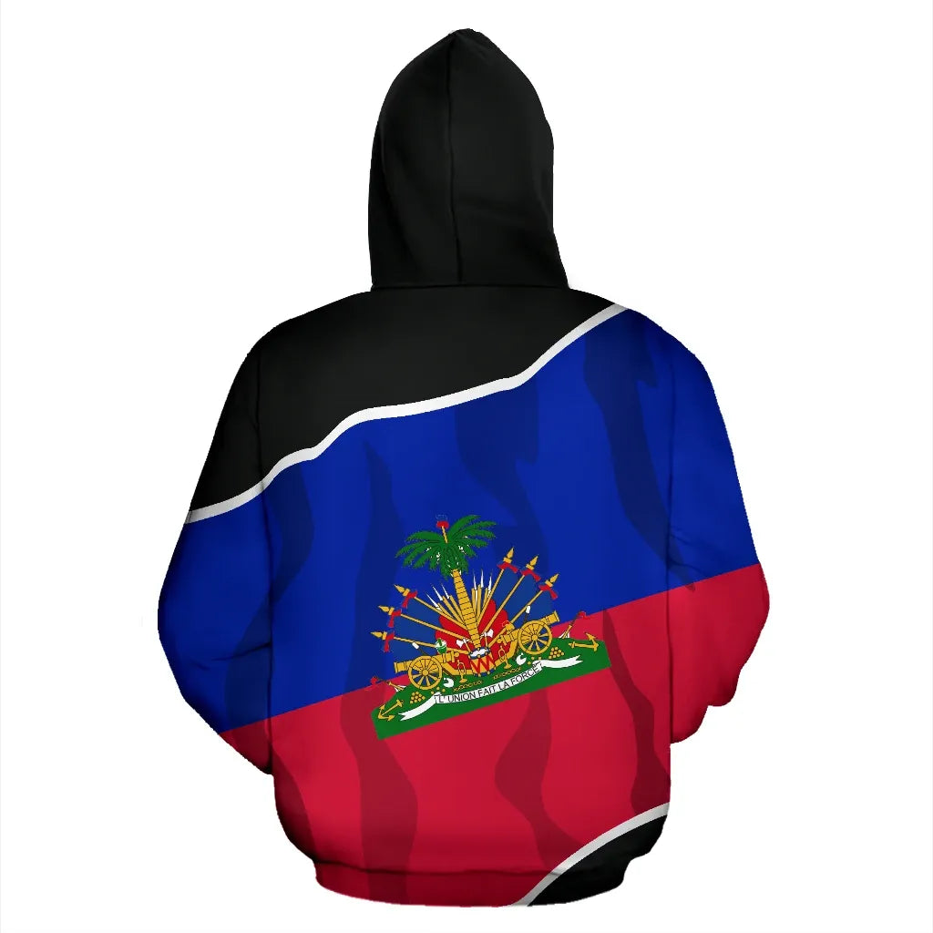 Haiti Hoodie Flag Fly Haiti Coat Of Arms Printed Hoodie