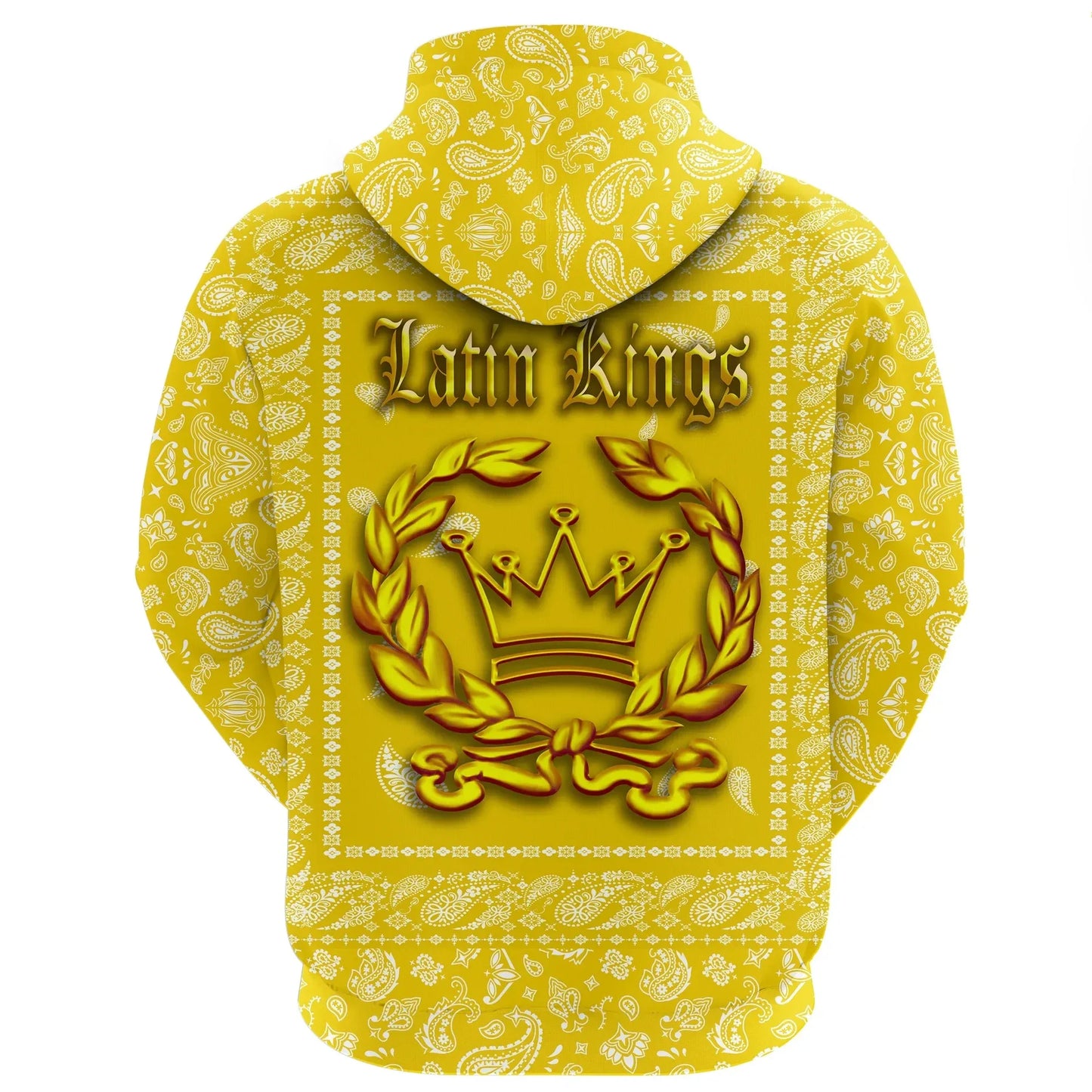 Latin Kings Gang Hoodie All Over Print Paisley Pattern Zip Hoodie