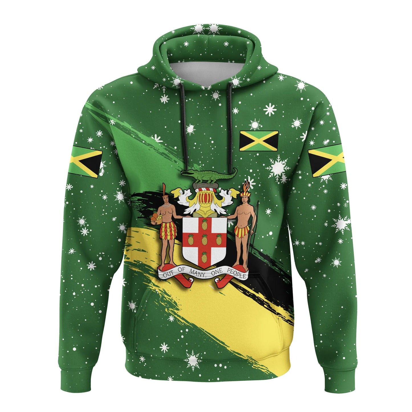 Jamaica Coat Of Arms Flag Brush Hoodie Jw