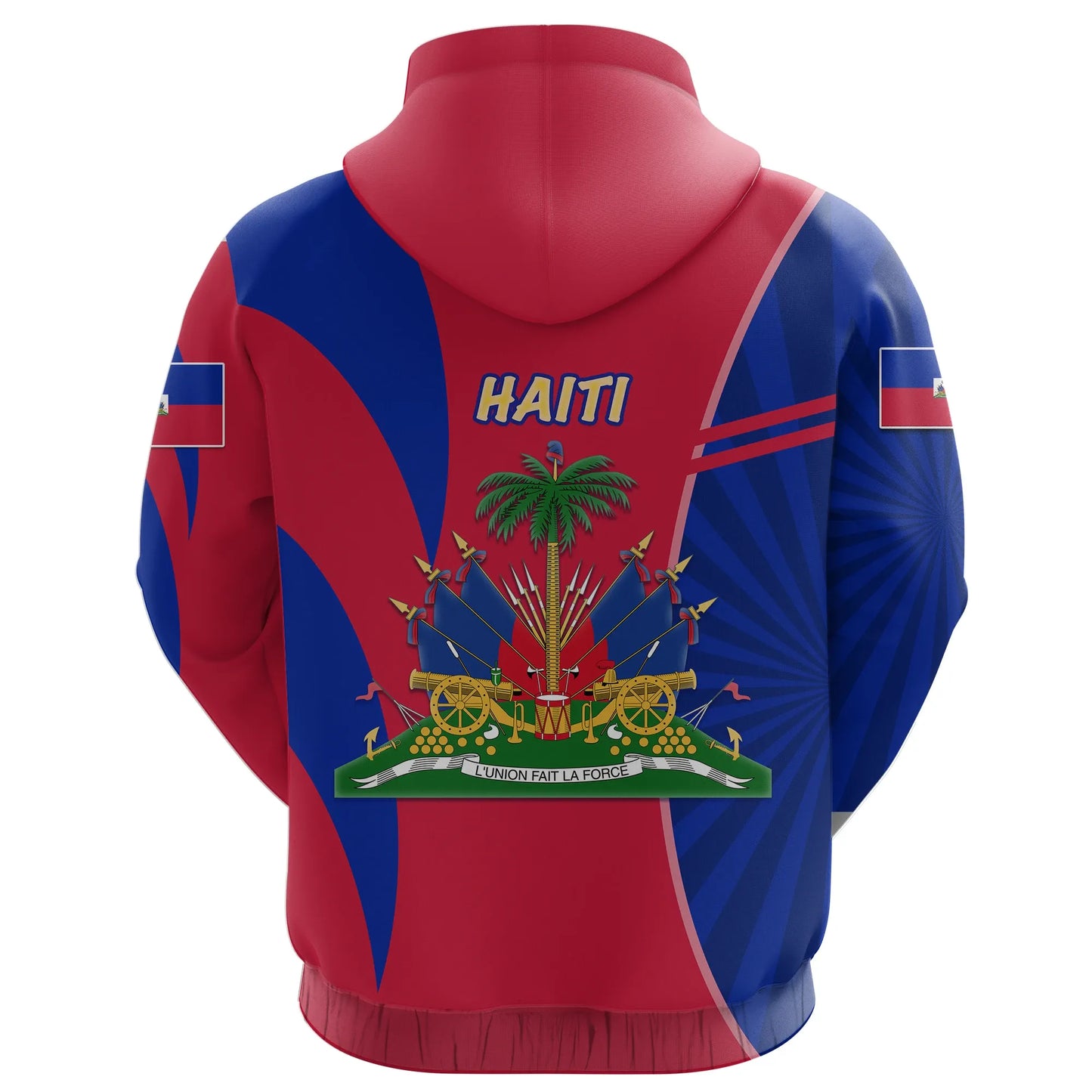 Coat Of Arms Haiti Hoodie Circle Stripes