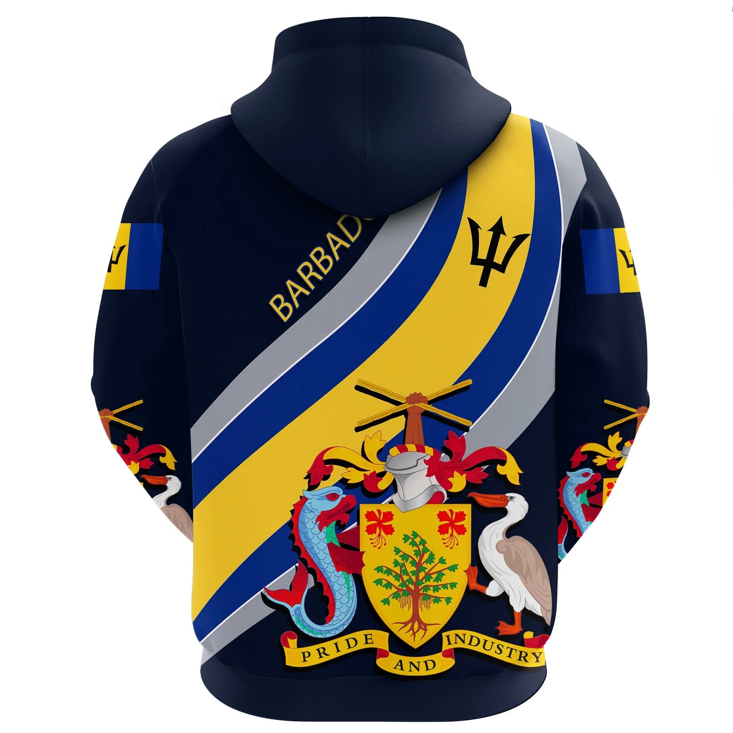 Barbados Zip Hoodie Special Flag