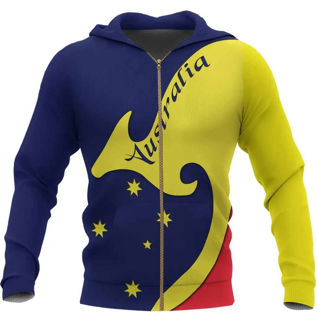 Australia Flag Version 1 Zip Hoodie