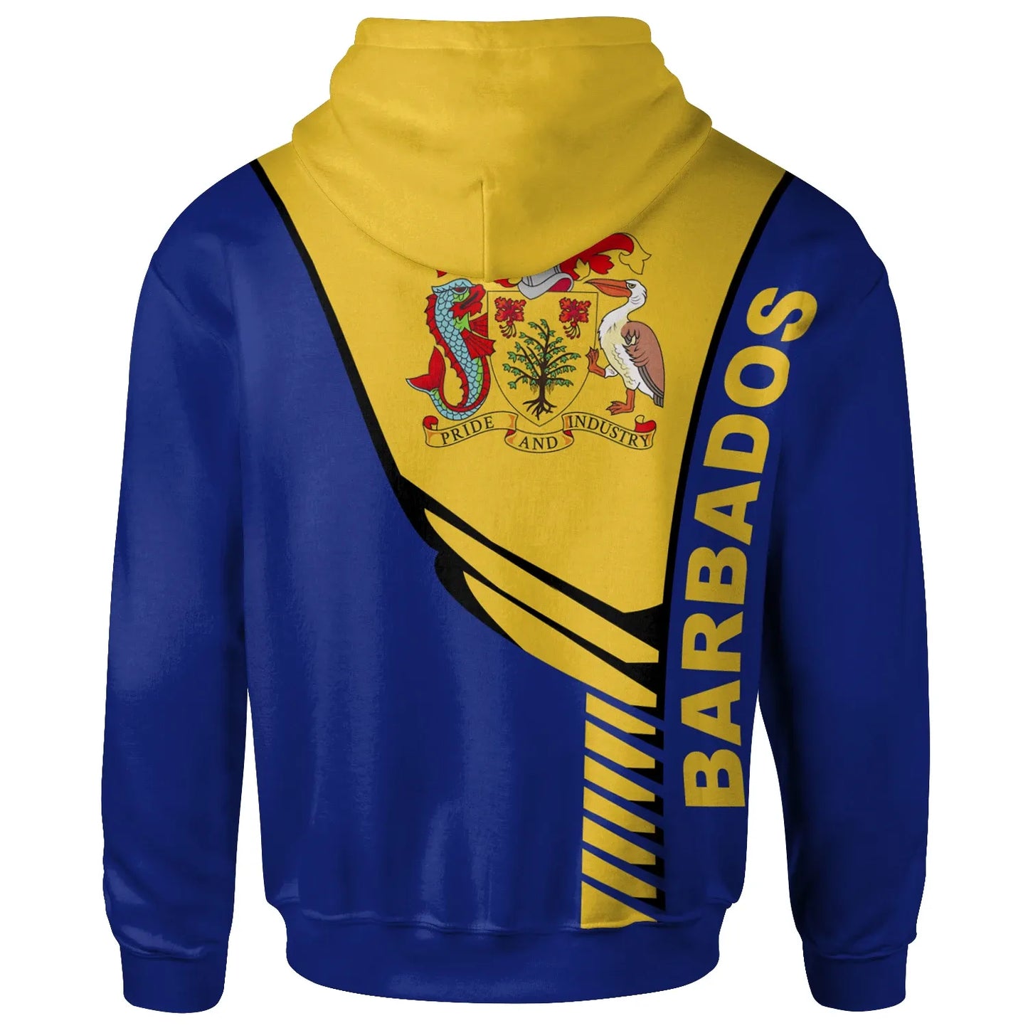 Barbados Custom Personalised Zip Up Hoodie Modern Style