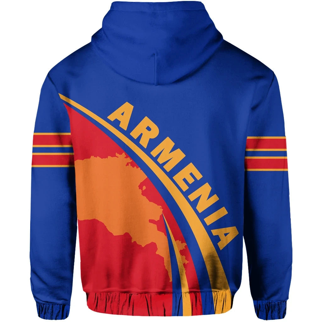 Armenia Coat Of Arms Up Style Zip Up Hoodie