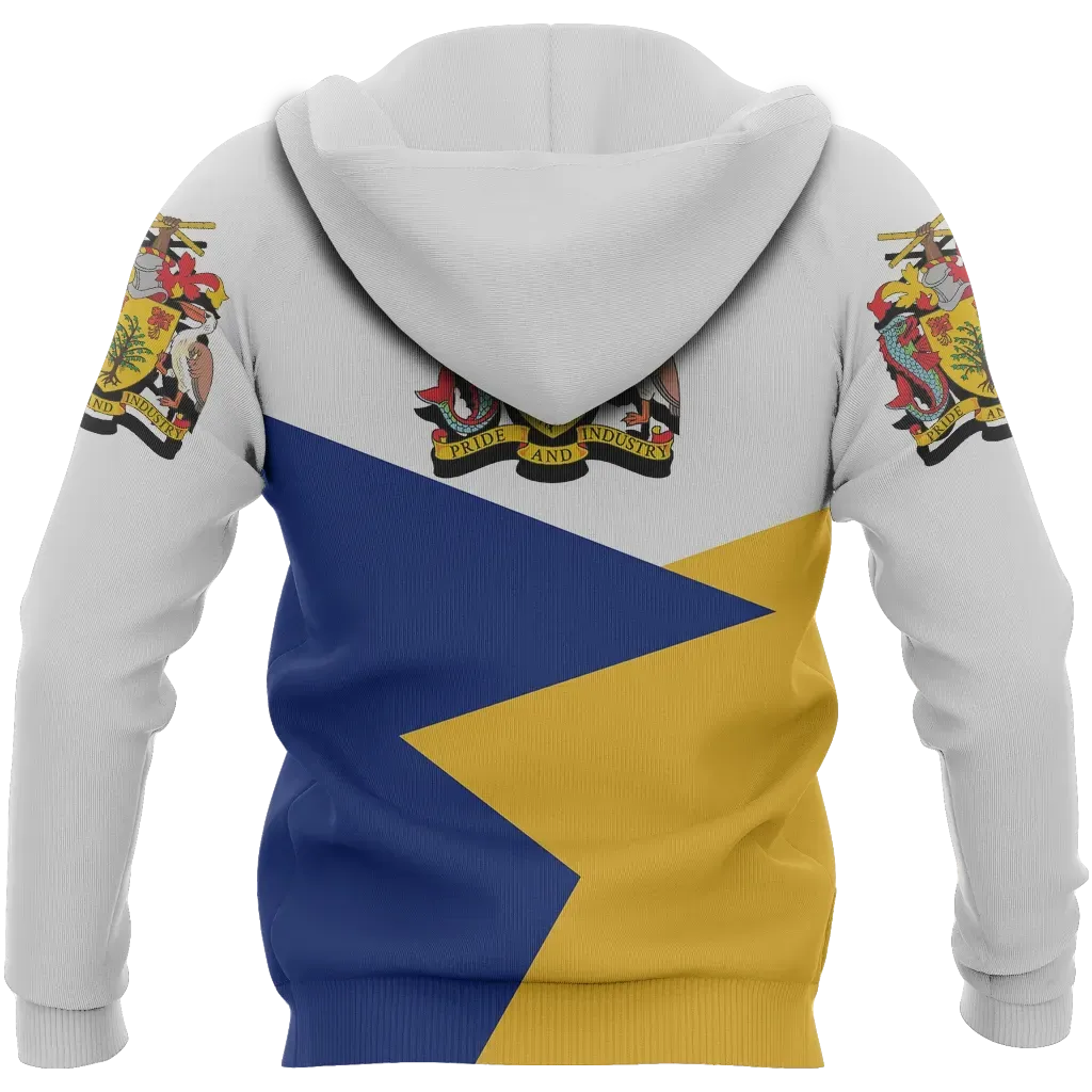 Barbados Zipper Hoodie Dentil Style