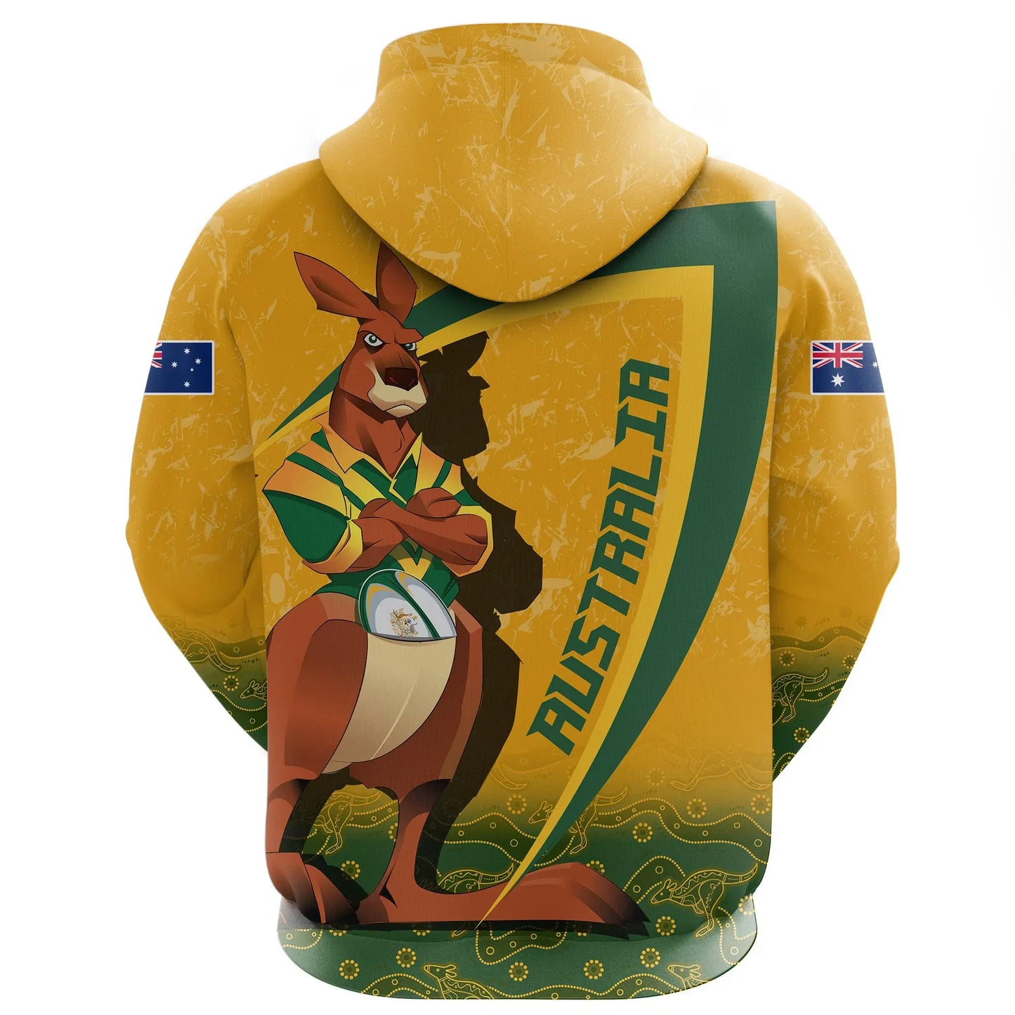 Australia Zip Hoodie Rugby Kangaroo