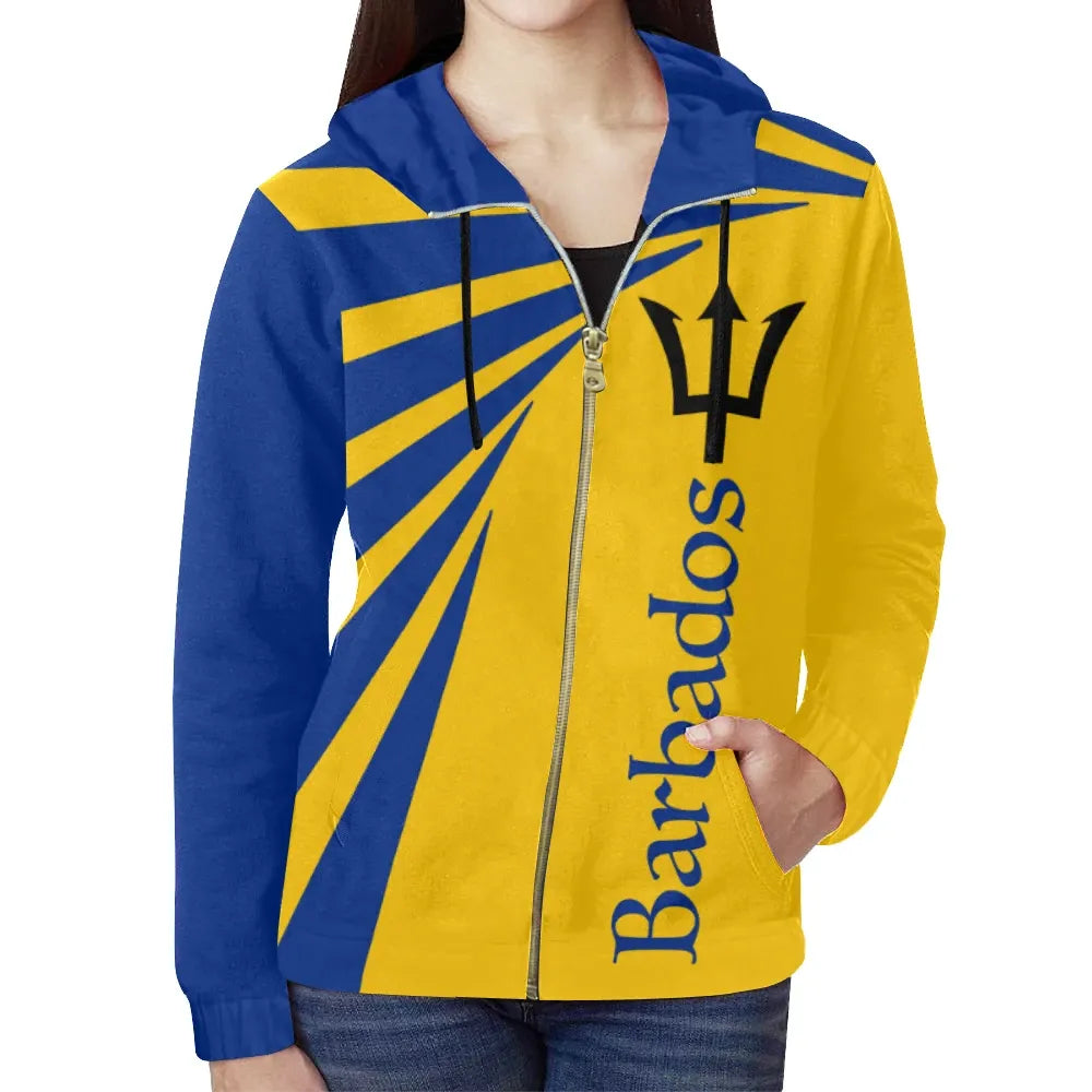 Barbados Zip Up Hoodie Tornado Version