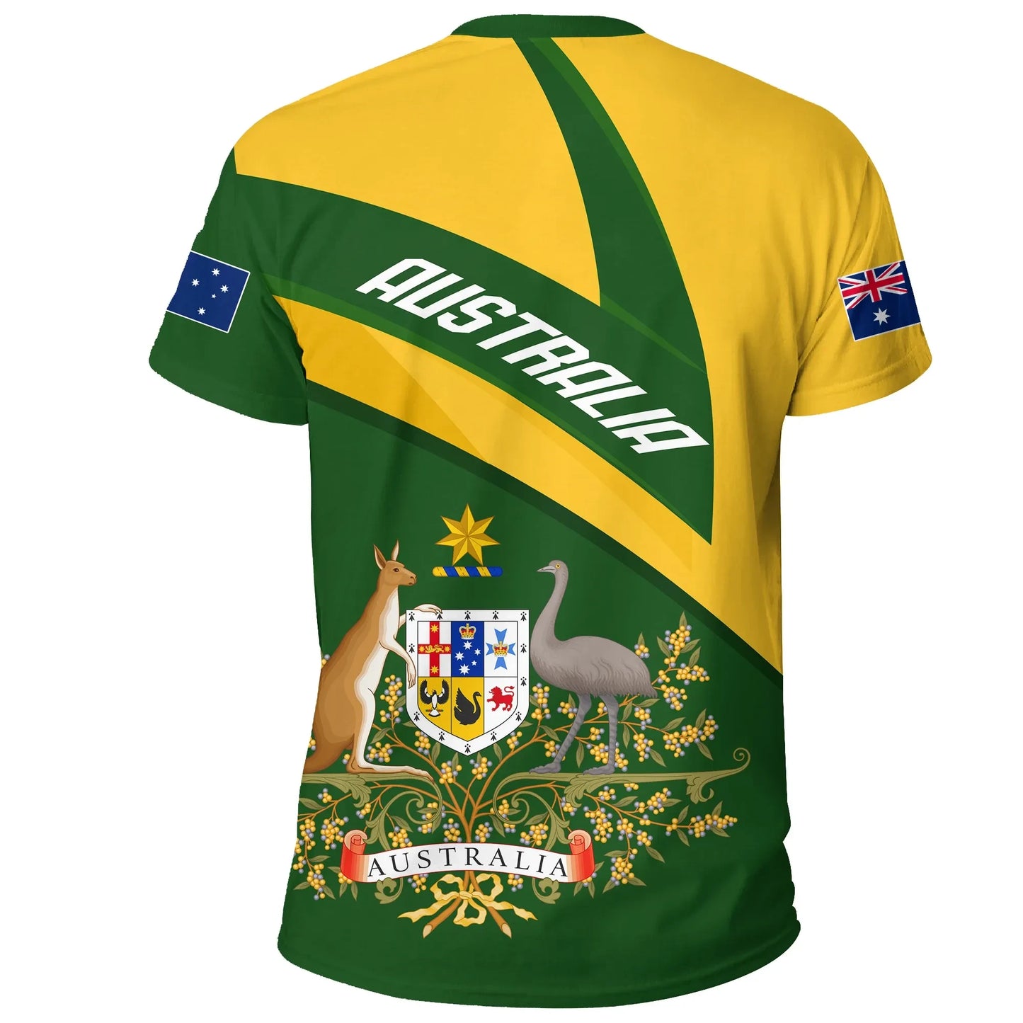 Australia T Shirt, Australia Coat Of Arms Active Sport