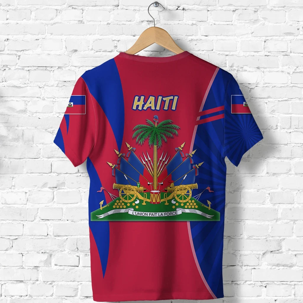 Coat Of Arms Haiti T Shirt Circle Stripes